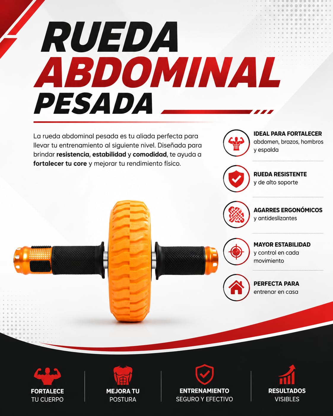 RUEDA ABDOMINAL PESADA